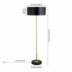 Brand new โจ Maklaine Modern 2-Tone Brass And Blackened Bronze Floor Lamp With Metal Shade ๐ 16 Brand new โจ Maklaine Modern 2-Tone Brass And Blackened Bronze Floor Lamp With Metal Shade ๐ -Henn&Hart shop 2575541 4 L