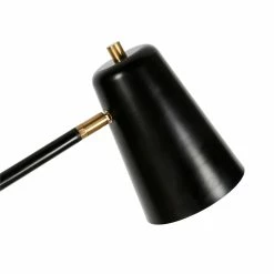 Deals 👍 Allora Mid-Century Height Adjustable Floor Lamp In Black And Brass 🔥 -Henn&Hart shop 2575682 8 L