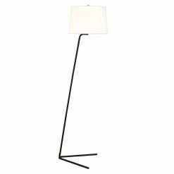 Brand new 🔔 Allora 60.75" Mid-Century Modern Tilted Floor Lamp Fabric Shade In Black/Bronze 💯 -Henn&Hart shop 2575700 1 L