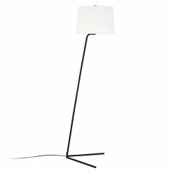 Brand new 🔔 Allora 60.75" Mid-Century Modern Tilted Floor Lamp Fabric Shade In Black/Bronze 💯 -Henn&Hart shop 2575700 4 L