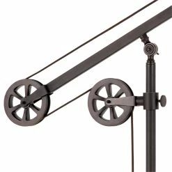 Cheapest 👏 Allora 70" Pulley Metal Black Bronze And Metal Shade Floor Lamp 👍 -Henn&Hart shop 2575701 7 L