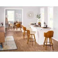 Best reviews of 🧨 Lumisource Compass Mid-Century Wood And Fabric Shelf Floor Lamp In Natural/Black 💯 -Henn&Hart shop 2578805 9 L