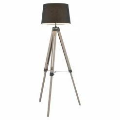 Brand new 🎁 Lumisource Compass Mid-Century PVC And Wood Floor Lamp In Gray And Black ⌛