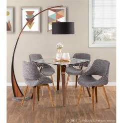 Best deal ⌛ Lumisource Noah Mid-Century Wood And Marble Floor Lamp In Walnut/Black 👍 -Henn&Hart shop 2578916 11 L
