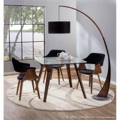 Best deal ⌛ Lumisource Noah Mid-Century Wood And Marble Floor Lamp In Walnut/Black 👍 -Henn&Hart shop 2578916 12 L