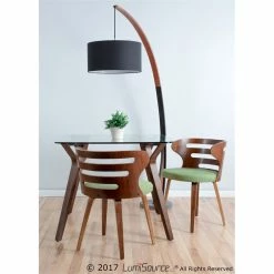 Best deal ⌛ Lumisource Noah Mid-Century Wood And Marble Floor Lamp In Walnut/Black 👍 -Henn&Hart shop 2578916 13 L