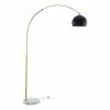 Cheap 👏 Posh Living Lillia Floor Lamp 6ft Power Cord Marble Stone Base Black 😍 -Henn&Hart shop 2620063 L