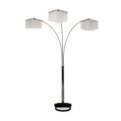 Best reviews of 😍 HomeRoots 'Floor Lamp With Three Hanging Crystal Shades ⌛ -Henn&Hart shop 2622194 1 L