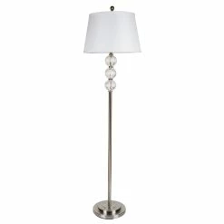 Promo ๐ HomeRoots '63" Nickel Traditional Shaped Floor Lamp With White Empire Shade ๐งจ 10 Promo ๐ HomeRoots '63" Nickel Traditional Shaped Floor Lamp With White Empire Shade ๐งจ -Henn&Hart shop 2623123 1 L