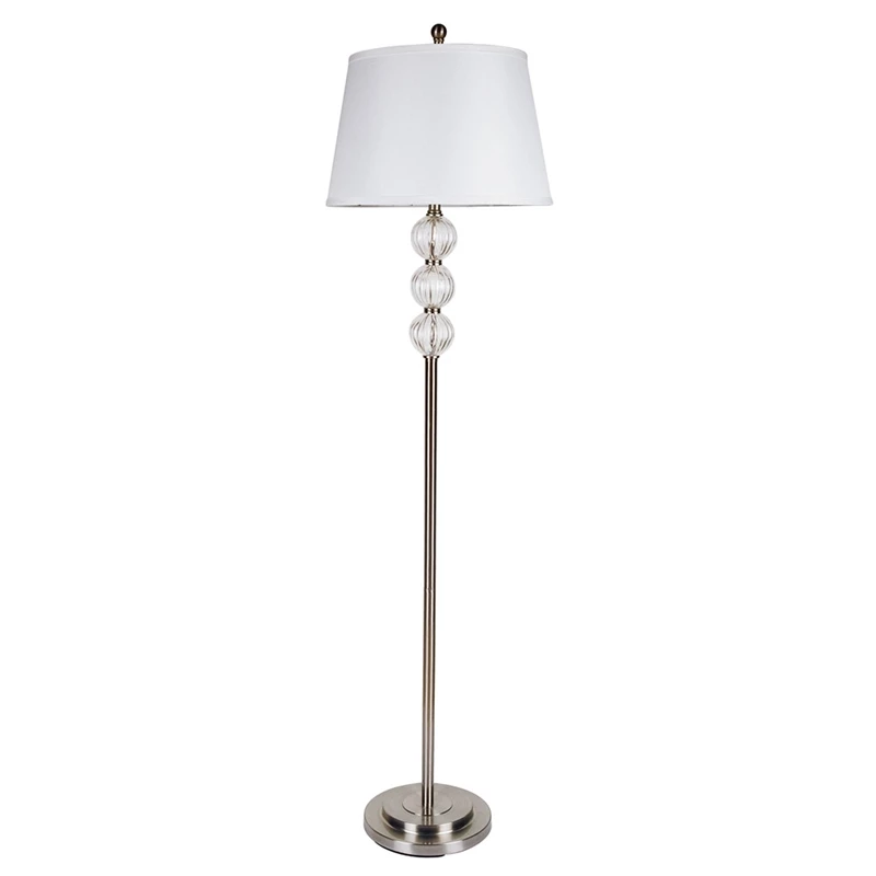 Promo ๐ HomeRoots '63" Nickel Traditional Shaped Floor Lamp With White Empire Shade ๐งจ 6 Promo ๐ HomeRoots '63" Nickel Traditional Shaped Floor Lamp With White Empire Shade ๐งจ - Image 4
