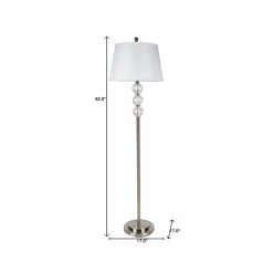Promo ๐ HomeRoots '63" Nickel Traditional Shaped Floor Lamp With White Empire Shade ๐งจ 8 Promo ๐ HomeRoots '63" Nickel Traditional Shaped Floor Lamp With White Empire Shade ๐งจ -Henn&Hart shop 2623123 4 L