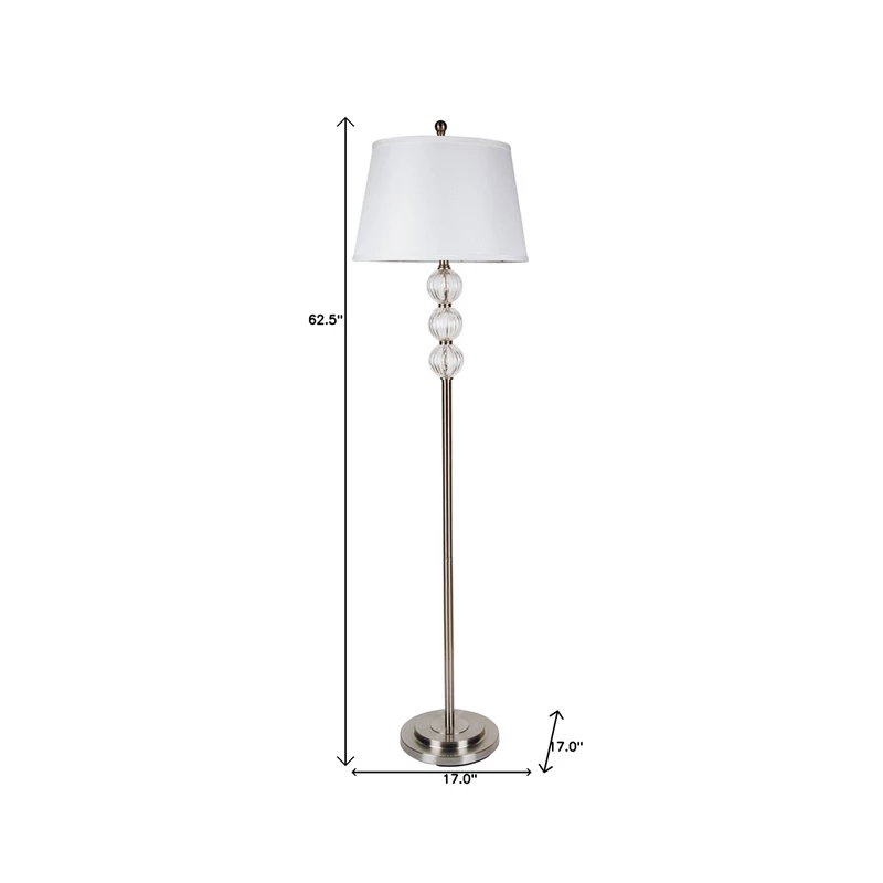 Promo ๐ HomeRoots '63" Nickel Traditional Shaped Floor Lamp With White Empire Shade ๐งจ 4 Promo ๐ HomeRoots '63" Nickel Traditional Shaped Floor Lamp With White Empire Shade ๐งจ - Image 2