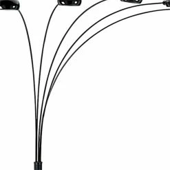 Cheapest 😉 HomeRoots '84" Black Five Light Arc Floor Lamp With Black Dome Shade 🔥 -Henn&Hart shop 2623129 4 L