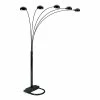 Cheapest 😉 HomeRoots '84" Black Five Light Arc Floor Lamp With Black Dome Shade 🔥