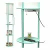 Cheap 🤩 All The Rages Simple Designs 62.5" Round Etagere Organizer Floor Lamp - 2 USB 1 Outlet - Aqua 🔔