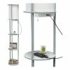 Deals ✔️ All The Rages Simple Designs 62.5" Round Etagere Organizer Floor Lamp - 2 USB 1 Outlet - Gray 👍 -Henn&Hart shop 2623631 10 L