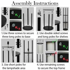 Deals 🔔 All The Rages Simple Designs 62.5" Round Etagere Organizer Floor Lamp - 2 USB - 1 Outlet - Tan 🥰 -Henn&Hart shop 2623633 17 L
