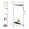 Cheap 👍 All The Rages Simple Designs 62.5" Round Etagere Organizer Floor Lamp - 2USB - 1Outlet - White 👍 -Henn&Hart shop 2623634 1 L