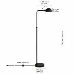 Deals 👏 Henn&Hart 18.25" Blackened Bronze Metal Floor Lamp 🌟 -Henn&Hart shop 2625175 11 L