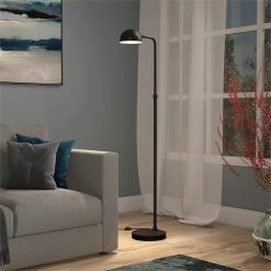 Deals 👏 Henn&Hart 18.25" Blackened Bronze Metal Floor Lamp 🌟 -Henn&Hart shop 2625175 9 L