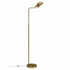 Best deal 🧨 Henn&Hart 18.25" Brushed Brass Finish Metal Floor Lamp 👏 -Henn&Hart shop 2625176 7 L