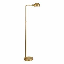 Best deal 🧨 Henn&Hart 18.25" Brushed Brass Finish Metal Floor Lamp 👏
