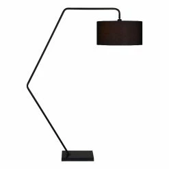 Discount ⭐ Renwil Penelin 1-Light Modern Metal & Linen Floor Lamp In Black 🔔