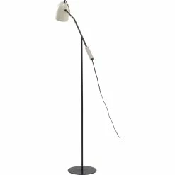 Cheapest 👍 Renwil Osterberg 1-Light Modern Metal Floor Lamp In Black & Ivory 🥰 -Henn&Hart shop 2634415 2 L