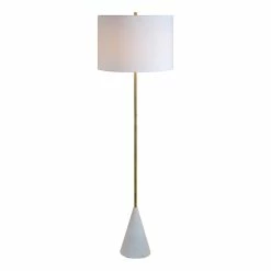 Brand new ๐ Renwil Lacuna 1-Light Modern Metal Floor Lamp In Brass & White ๐