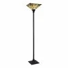 Outlet ❤️ Chloe Lighting Mission Kinsey 1-Light Metal Torchiere Floor Lamp In Black Bronze 💯 -Henn&Hart shop 2637711 L