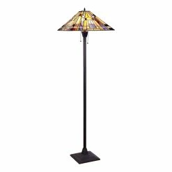 Flash Sale ๐ Chloe Lighting Mission Kinsey 2-Light Metal Floor Lamp In Blackish Bronze โ๏ธ