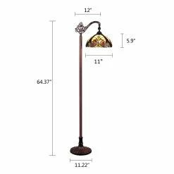 Wholesale 🎁 Chloe Lighting Victorian Adia 1-Light Metal Reading Floor Lamp In Dark Bronze 🛒 -Henn&Hart shop 2637721 5 L