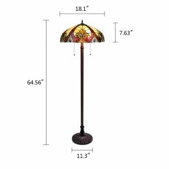 Wholesale 🧨 Chloe Lighting Victorian Adia 2-Light Metal Floor Lamp In Dark Bronze 🔥 -Henn&Hart shop 2637723 7 L