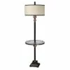 Discount 🔔 Uttermost Revolution End Table Floor Lamp In Rustic Black 😍 -Henn&Hart shop 444567 1 L