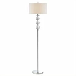 Hot Sale 🎉 Safavieh Pippa Crystal Glass Globe Floor Lamp With White Shade ❤️