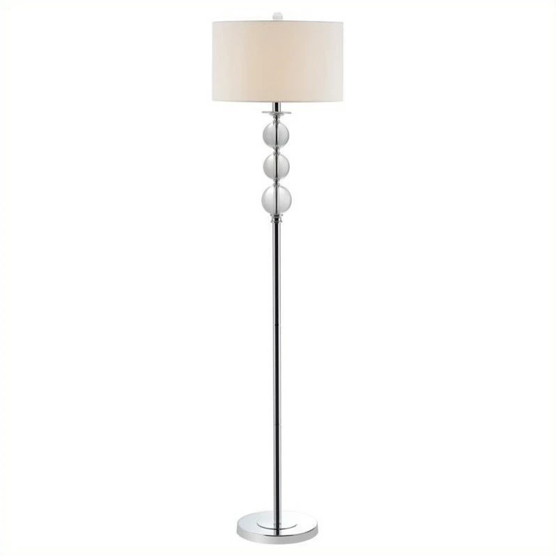 Hot Sale 🎉 Safavieh Pippa Crystal Glass Globe Floor Lamp With White Shade ❤️ 3 Hot Sale 🎉 Safavieh Pippa Crystal Glass Globe Floor Lamp With White Shade ❤️