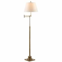Budget 🛒 Safavieh Ingram Swivel Floor Lamp In Gold 🔥 -Henn&Hart shop 529254 2 L